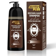 Softto+Plus Braunes Haarfärbe-Shampoo Haarfärbendes Shampoo Haarfarbe 10 Min.