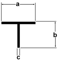 Alu T-Profil Aluprofil 1 Meter