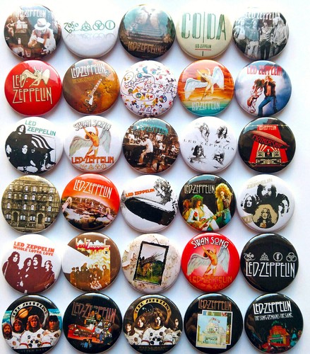 Led zeppelin button anstecker - led,