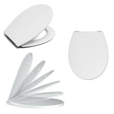 Design WC Sitz ohne / mit Absenkautomatik Softclose Toilettendeckel in weiß