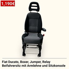 Fiat Ducato Jumper Boxer Relay Beifahrersitz Sitz mit Armlehne und Sitzkonsole