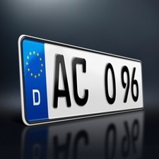 1 Kfz Kennzeichen | 420 x 110 mm | Nummernschild | Autoschild | DHL-Versand