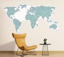 Weltkarte Wandaufkleber