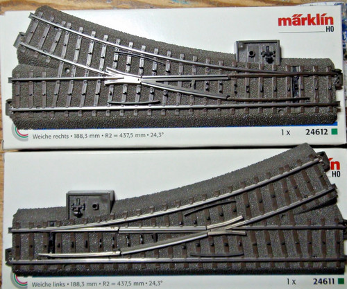 Märklin 24611 links und 24612 - und,