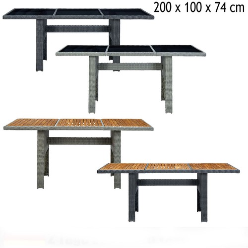 Gartentisch poly rattan - gartentisch,