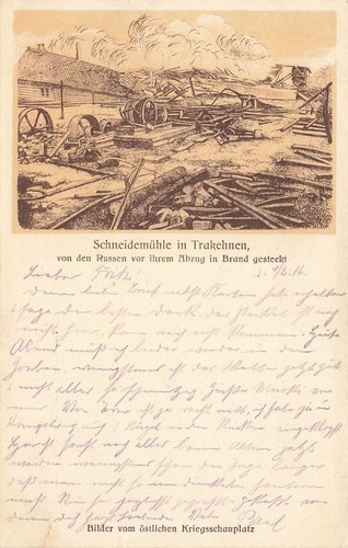 Trakehnen kriegsschauplatz - ak,