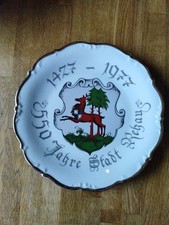 Gedenkteller mit Goldrand 