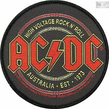 AC/DC - High Voltage Rock n Roll gewebter Aufnäher woven Patch Neu & Official!