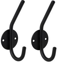2x Kleiderhaken antik schwarz