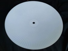 Antikes Ersatzglas für Lampe Leuchte Milchglas Streifen Art Deco 47cm