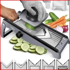7-in-1 Verstellbar Edelstahl Mandoline Gemüsehobel Gemüsereibe - Gurkenhobel D