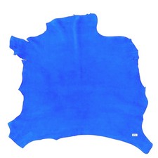 Ziegenleder Royalblau Velourleder ganze Lederhaut Bastelleder Lederreste