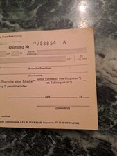 Quittungsblock DEUTSCHE BUNDESBAHN