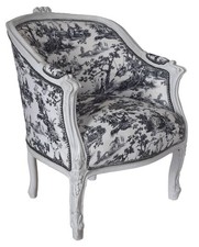 Antik Stuhl Barock Sessel Armlehnstuhl Rokoko Armlehnsessel Gold Ohrensessel 