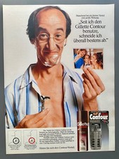 Gillette Contour Schwingkopf Nassrasur 80s retro 1985 Vintage Ad Werbung Reklame