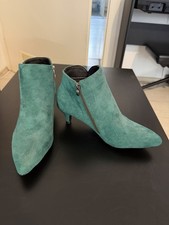 Damen Stiefeletten Grün / Größe 39 / Elegante Ankle Boots / Pointed Toe / Neu