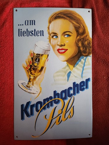 Krombacher pils emailschild - krombacher,