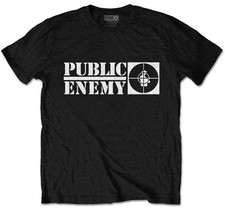 Public Enemy 'Crosshairs Logo' (Schwarz) T-Shirt - NEU & OFFIZIELL!