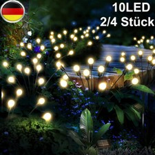 Solar-Gartenlichter 10 LED 4X Solarlampen Wasserdicht Glühwürmchen Solarleuchten