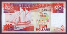 SINGAPUR 10 DOLLARS Banknote