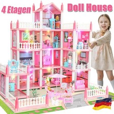 XXL Puppenhaus 4 Etagen Puppen