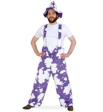 Kostüm Kuh lila Latzhose aus