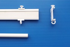 Paneelwagen ALU  weiß für Schiebegardinen überall passend  57 oder 60 cm