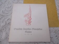 1958 VEB MEISSEN staatliche Porzellan-Manufaktur /  Modell KATALOG Broschur