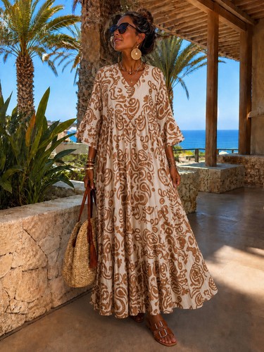 Damen sommerkleid boho tunika - damen,