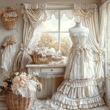 Wandbild Schneiderpuppe Kleid