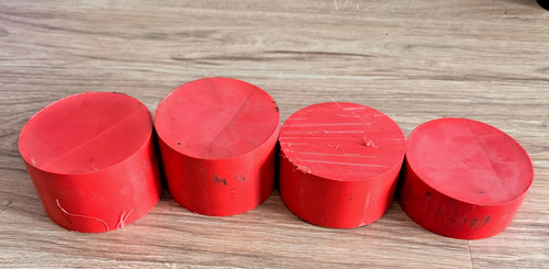 Reststücke pvc rot rundstab - 4,