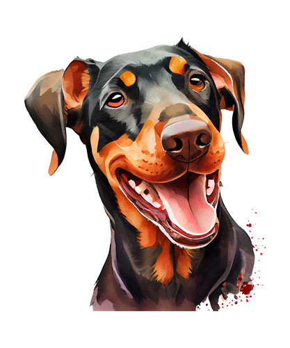 Dobermann hund auto aufkleber - dobermann,