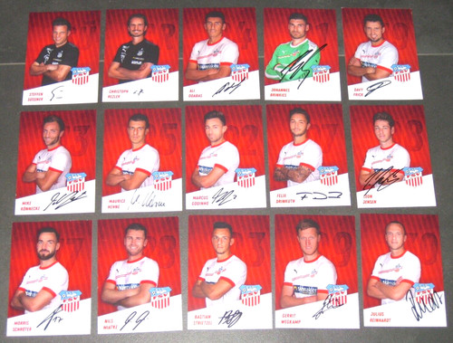 15x original autogrammkarten - 15x,