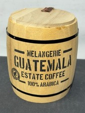 Kleines Holzfass (leer!) Deko MELANGERIE GUATEMALA 100% Arabica DxH~12x13 cm