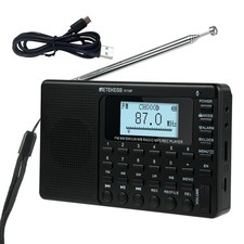 V115P Tragbares Radio,AM FM SW WB Radio,Digitales Stereoradio mit Bluetooth