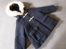 Zara Mädchen Dufflecoat 104 TOP Winterjacke Parka Mantel Fellrand Holzknöpfe
