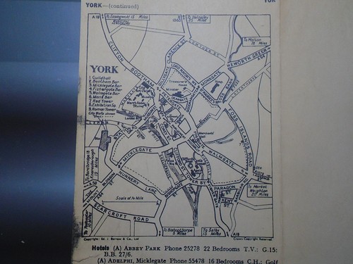 York vintage stadtplan - york,