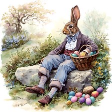 Wandbild Osterhase Hase