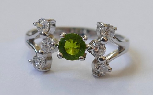 Ring grüner stein zirkonias - stein, 6