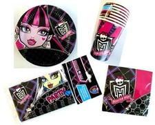 Party Geschirr Monster High Servietten Teller Becher Einladungskarten Geburtstag