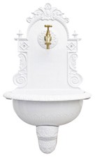 Brunnen 72cm Wandbrunnen weiss