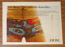 Seltene Werbung vintage HOM Minishorty Badeslip Badehose Bademode 1971