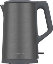 Wasserkocher Grundig WK 7340 Edelstahl 1,5L Dark Inox 2150W 360° Sockel