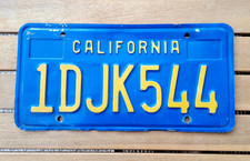 blaues California Kalifornien USA Nummernschild Kennzeichen License Plate Schild