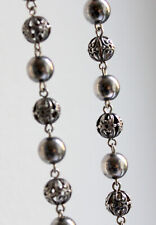 Filigrane Vintage Kette Silber 835 Collier Kugeln schöne Form Friesenschmuck