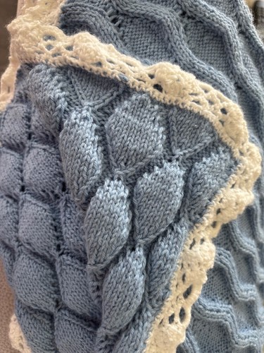 Babydecke handarbeit gestrickt - handarbeit,