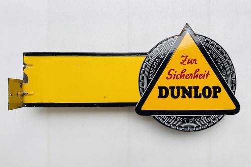 Emailschild ausleger dunlop - emailschild,