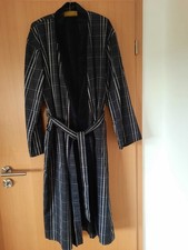 Bugatti Bademantel Herren L  schwarz , weiß, grau/beige gestreift