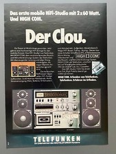 Telefunken High Com HiFi Studio retro 1980 Vintage Watch Ad Werbung Reklame