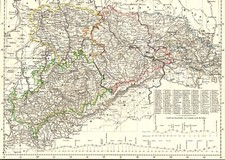 Alte LANDKARTE SACHSEN Weimar